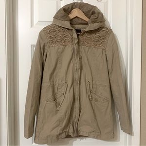 Me Jane Floral Brown Utility Jacket